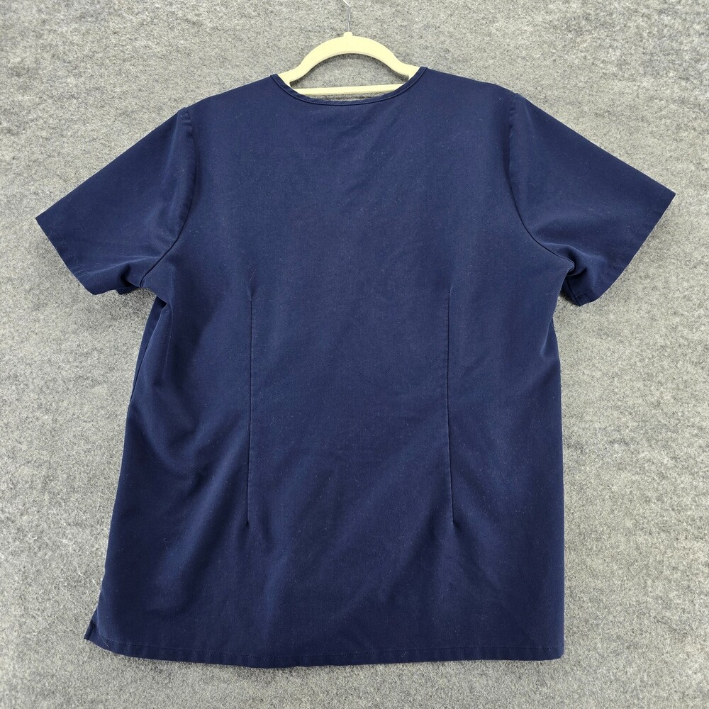 FIGS Scrub Top Womens Large Technical Collection V Neck Blue